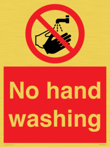 No hand washing